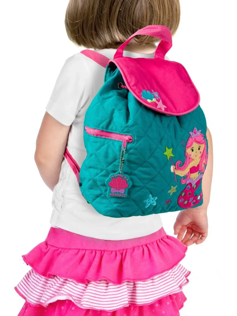 Stephen Joseph Quilted Mermaid Backpack - Toddler Preschool Bags